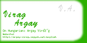 virag argay business card